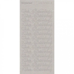 Hobbyjournaal stickervel transparant zilver beterschap SDSBETZ (Locatie: h459)