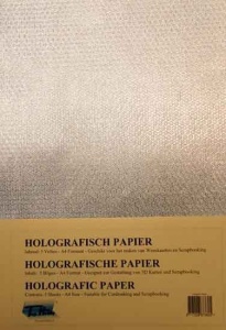 Holografisch papier Honingraat zilver 5 vel A4 HP-111 (Locatie: 4331)
