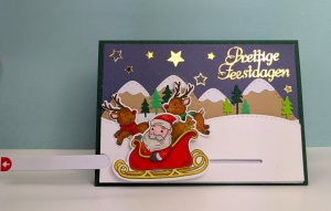 Kerstkaart slider met kerstslee - Img 2