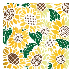 LDRS Creative stencil Sunflower 15 x 15 cm LDRS3260 (Locatie: 1516) - Img 2