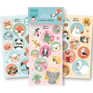 Marianne Design stickers, 3 vel, dieren CA3190 (Locatie: 1148)