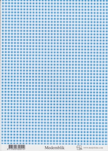 Marjoleine knipvel blauw achtergrond A4 vel Medemblik (Locatie: 6560)