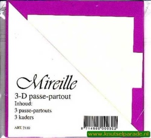 Mireille vierkante kaart lila 3 stuks 2110 (Locatie: D88 )