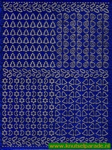 Multi dots sticker holografisch blauw kerst (Locatie: 2516)
