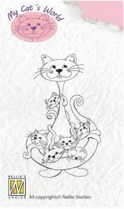 Nellie Snellen Clear Stamps My Cat´s World babysitter CW003 (Locatie: NN033)