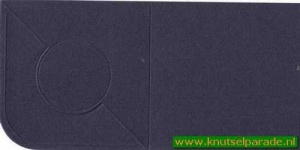 Romak vierkantekaart vouw rond blauw (Locatie: MM001 )