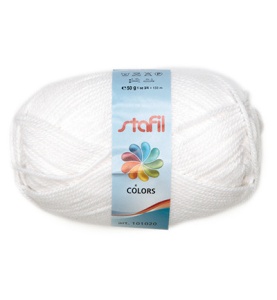 Stafil wool, white, 50 gram, 133 meter