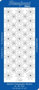 Starform sticker bloemen transparant glitter zilver 7007 (Locatie: G037) - Img 2