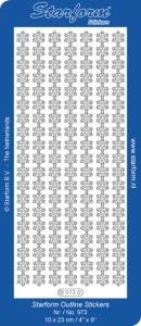 Starform sticker wit kerst 973 (Locatie: K236 )