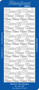 Starform sticker zilver Merci 503 (Locatie: F154)