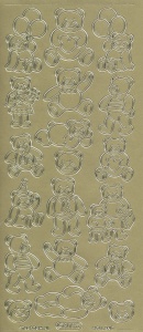 Starform stickervel goud beertje 805 (Locatie: u080) - Img 2