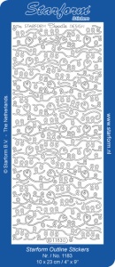 Starform stickervel goud slingers 1183 (Locatie: T029)