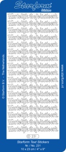 Starform stickervel Hartelijk Gefeliciteerd goud 231 (Locatie: u202)