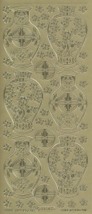 Starform stickervel vaas goud 1164 (Locatie: u064) - Img 2
