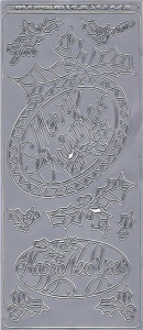 Sticker Merry Christmas silver 2661 (Locatie: T062)