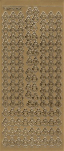 Stickervel goud kerstbellen MD357031 (Locatie: g301) - Img 2