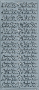 Stickervel zilver Aufrichtige Anteilnahme 3659 (Locatie: U281)