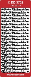 Stickervel zilver Frohe Weihnachten DD3702 (Locatie: C143)