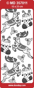Stickervel zilver kerstmis MD357011 (Locatie: e098)
