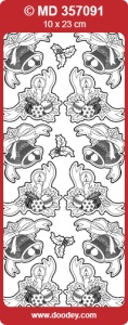 Stickervel zilver kerstmis MD357091 (Locatie: e103)