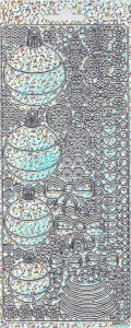 Vaessen Stickervel kerstbal holografisch zilver 20380/043302 (Locatie: N219 )