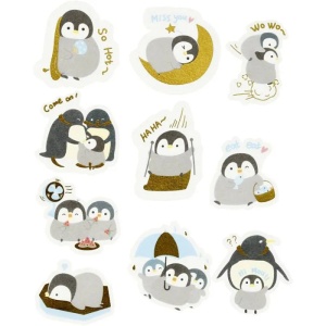 Washi stickers pinguïns, 30 stuks (Locatie: 5714)
