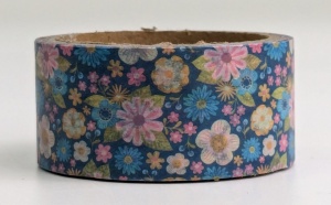 Washi tape breed met bloemetjes