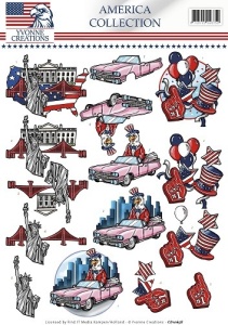 Yvonne Creations knipvel Amerika CD10658 (Locatie: 1201)