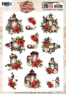 Yvonne Creations stansvel kerstmis lantaarn SB11039 (Locatie: 0611)