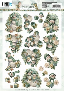 Amy Design knipvel Enchanting Christmas sneeuwpop CD12190 (Locatie: 5606)