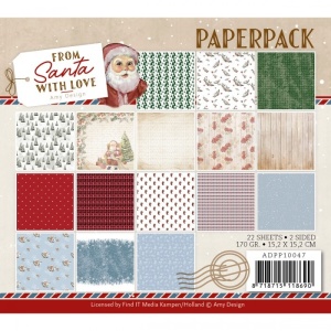 Amy Design Paper Pack, 15,2 x 15,2 cm, From Santa with Love, ADPP10047