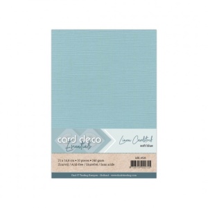 Card Deco linnen karton A5 zacht blauw, 10 vel LKK-A526