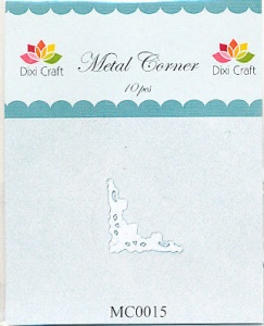 Dixi Craft Metal Corner 22 mm x 22 mm wit 10 stuks MC0015 (Locatie: B383)