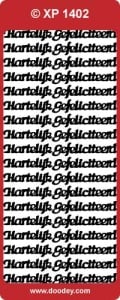 Doodey stickervel hartelijk gefeliciteerd lichtblauw XP1402 (Locatie: T145) - Img 2