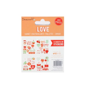 Dovecraft love glitter stickerbook, 8 sheets (Locatie:) - Img 4