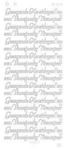 Find It stickervel glanzend goud gezegende kerstdagen CD3018 (Locatie: nn097)
