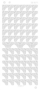Find It stickervel glanzend zilver hoekje CD3071 (Locatie: c197)