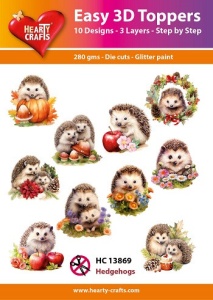 Hearty Crafts Easy 3D Toppers Hedgehogs HC13869