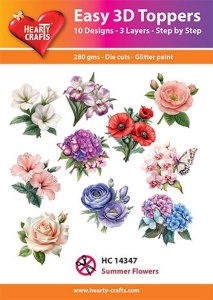 Hearty Crafts Easy 3D Toppers Summer Flowers HC14347