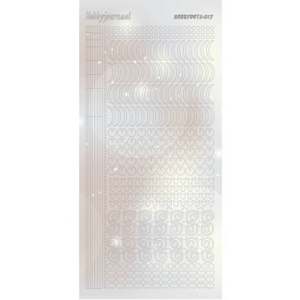 Hobbydots stickervel glitter zilver STDP172 (Locatie: b326)