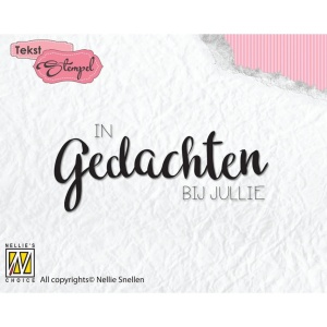 Nellie's Choice Clear Stamp In Gedachten Bij Jullie DTCS021 (Locatie: h277)