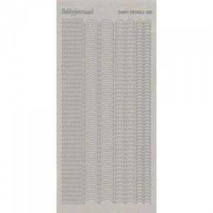 Shiny details stickervel glitter zilver SDS003TZ (Locatie: b306)