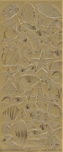Starform sticker goud schelpen 1175 (Locatie: i567) - Img 2