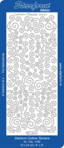 Starform stickervel doodles zilver 1180 (Locatie: t128)