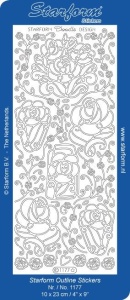 Starform stickervel goud bloemen 1177 (Locatie: T030 )