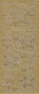 Starform stickervel goud huwelijk 936 (Locatie: B125) - Img 2
