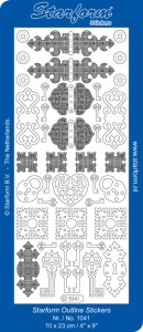Starform stickervel goud sleutels 1041 (Locatie: f129)