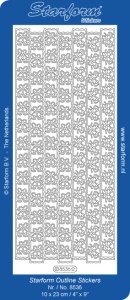 Starform stickervel kerstklokken zilver 8536 (Locatie: BB133)