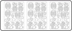 Stickervel Pasen goud 20380/9695g (Locatie: H458 )