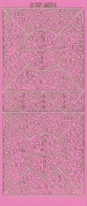 Stickervel roze/goud XP6874 (Locatie: K092)